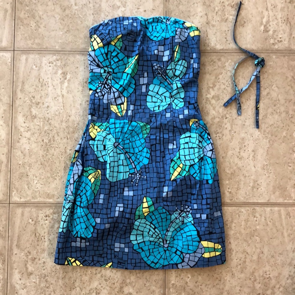 Lilly Pulitzer mosaic hibiscus dress, size 4